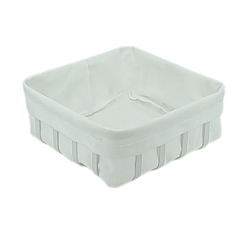 Metal with Fabric insert Mondern Bread Basket Stainless Steel  
Size: 22X22X9CM