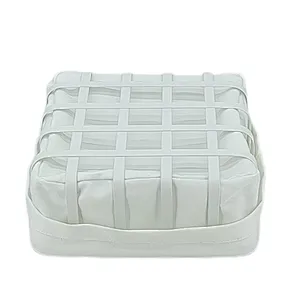 Metal with Fabric insert Mondern Bread Basket Stainless Steel  
Size: 22X22X9CM