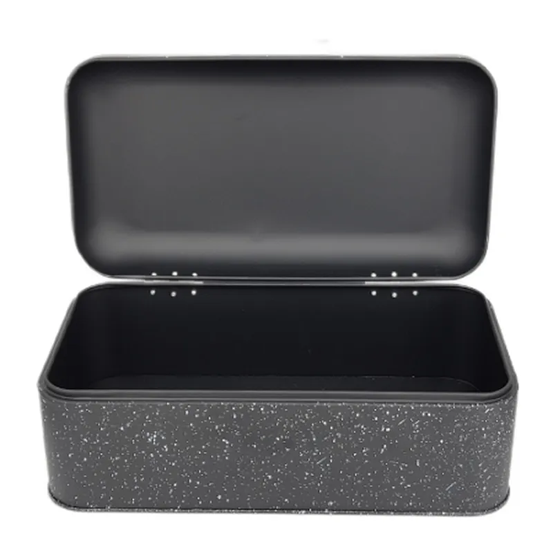 Black Bread bin, Large Storage Space, Marble Decor, Alu Handle
