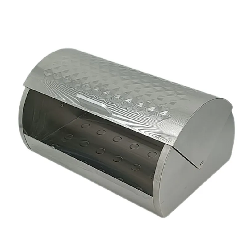 Stainless Steel Decor Lid, Roll Top Bread bin