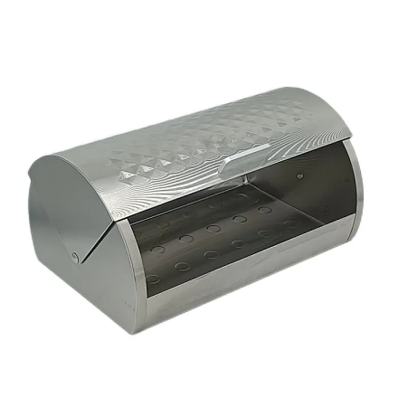 Stainless Steel Decor Lid, Roll Top Bread bin