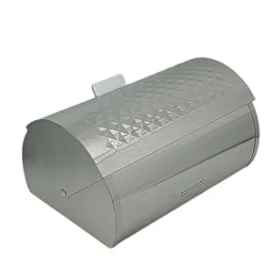 Stainless Steel Decor Lid, Roll Top Bread bin