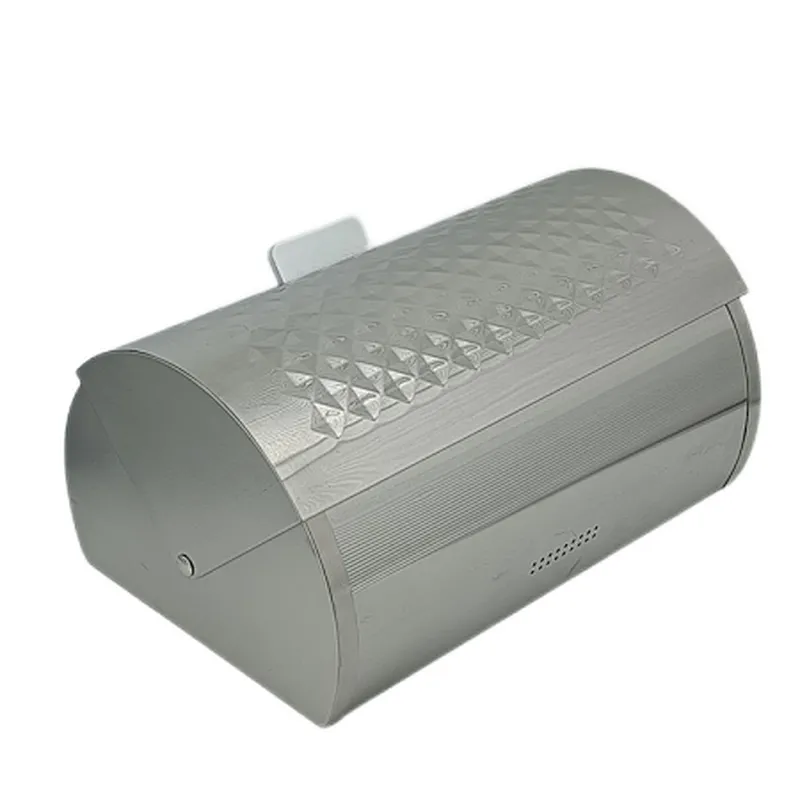 Stainless Steel Decor Lid, Roll Top Bread bin