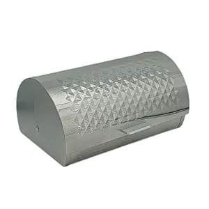 Stainless Steel Decor Lid, Roll Top Bread bin