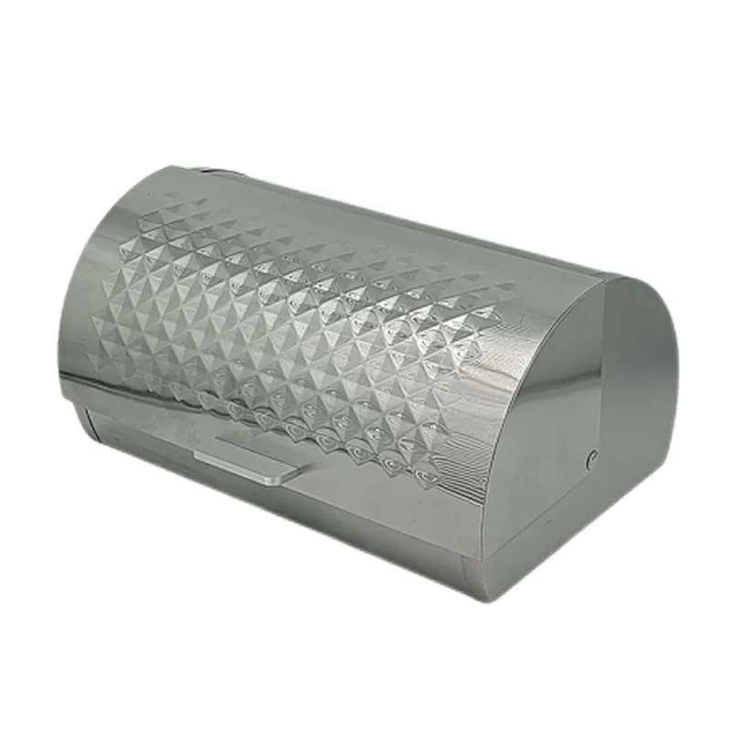 Stainless Steel Decor Lid, Roll Top Bread bin