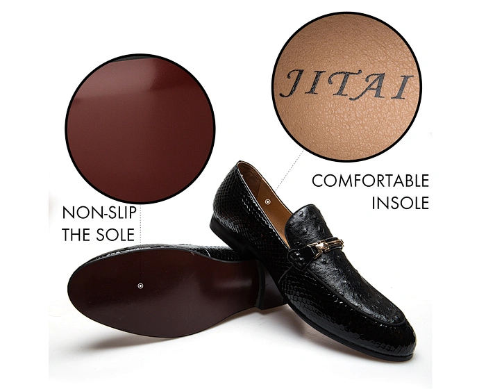 man loafer shoe leather