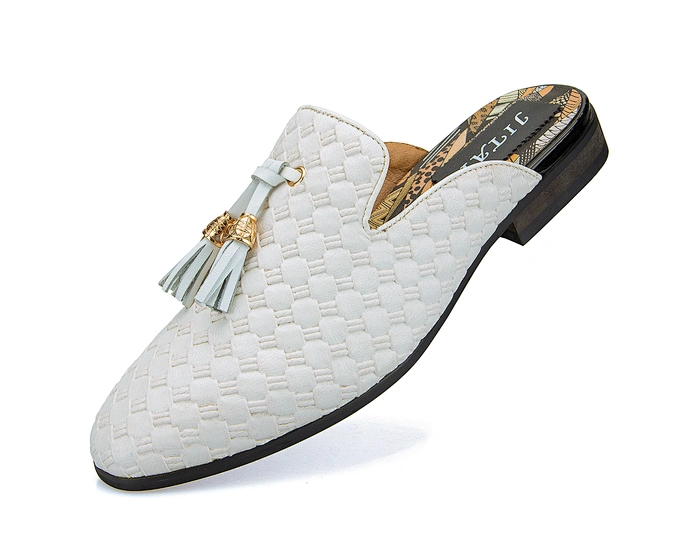 mens slipper leather shoes