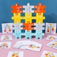 Interlock Stacking Games Funny Kids Toy Wooden Stacking Toys Montessori Stacking Toys Wooden Building Blocks Set