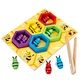 Beehives Match Game Color Learning Sorting Puzzle Preschool Baby Animal Montessori Educational Toys
