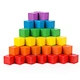 Children's Wooden Cube Building Block Montessori Educational Toy Geometric Shape Color Wooden Square Block