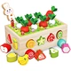 Montessori Toys For Kids Carrot Harvest Game Wooden Toy Educational Shape Sorting Toys for Baby Toddler Kid Gifts