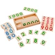 Children Wooden Number Cards 1-9000 Montessori Toys Early Math Education For Students Kids Gift