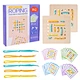 wooden threading toy
