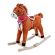 Children Lovely Music Stuffed Rocking Horse Toys With Wooden Base For The Kids