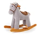 Wooden Rocking Horse Plush Rocking Toy Stuffed Animal Rocker Ride On Animal Horse Toy