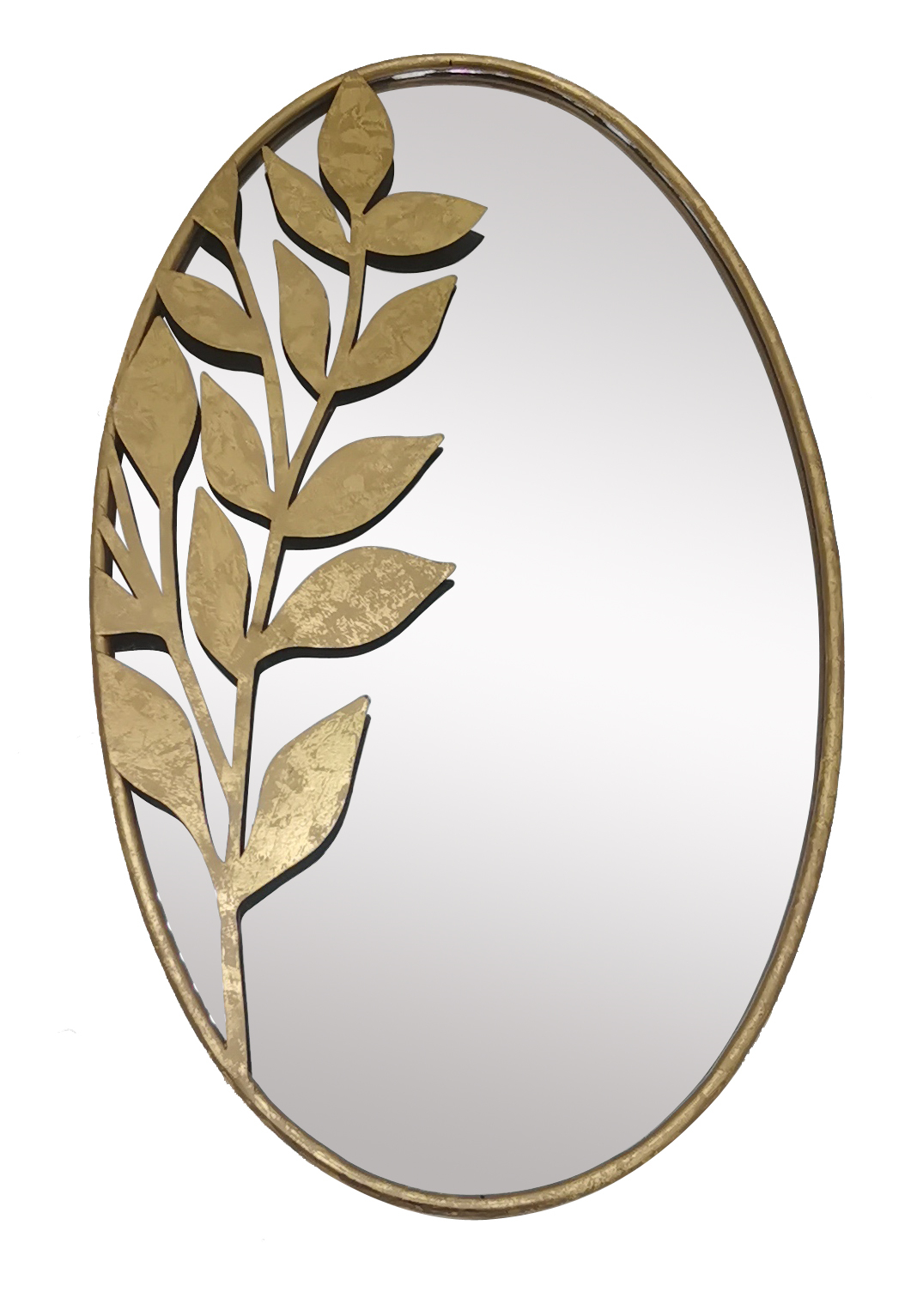Golden Floral Wall Mirror