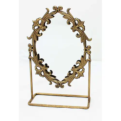 Metal Golden Ornate Mirror