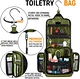 Hanging Travel Toiletry Bag. With multiple compartments and a hook for easy hanging, this bag is perfect for keeping all of your beauty essentials in one place. Experience the convenience and elegance of our Hanging Travel Toiletry Bag.