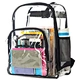 Backpacks are made with high-quality materials and expert craftsmanship for durability and long-lasting use. The transparent design allows for easy visibility of contents, making organizing and accessing items a breeze.