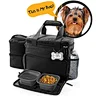 The portable carrier is made of strong lightweight steel tube, and buttom tubes are retractable. With the updated collapsible design, the folding size is 30% smaller than other on the maket that doesn