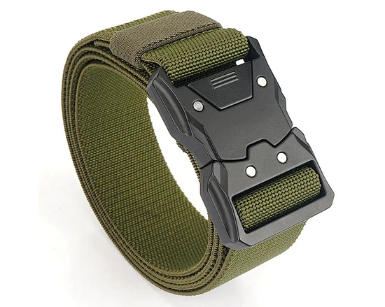 Made with top-quality materials, our belt can withstand the toughest conditions and ensure that your gear stays secure. The belt's design is inspired by military-grade equipment, and it features a range of useful features, including a quick-release buckle
