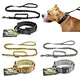 Tactical dog collar is made by 1000D reinforced nylon fabric and strong metal buckle, which is very durable, wear-resisting, highly recommended by military and police equipment fans.