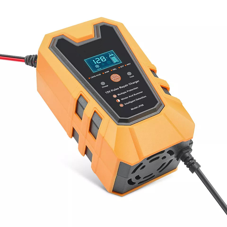 Chargeur de batterie robuste 12 V 6 A pour tous les véhicules