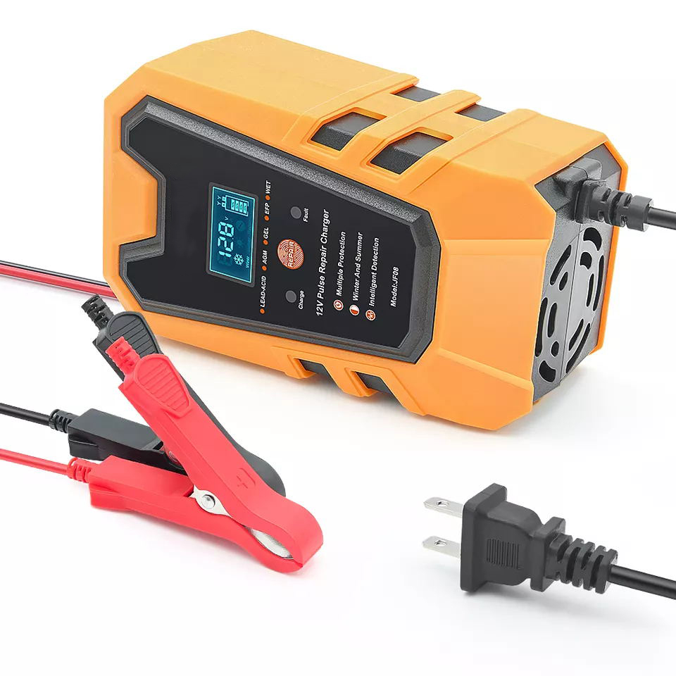 Chargeur de batterie robuste 12 V 6 A pour tous les véhicules
