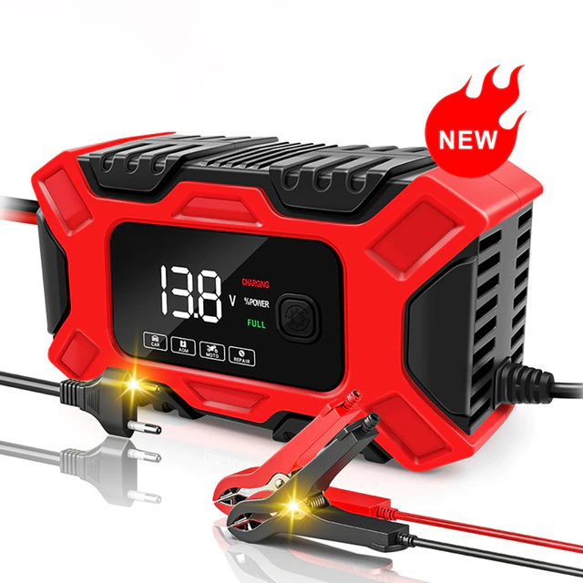 12V 30A Bench Battery Charger with Clamps