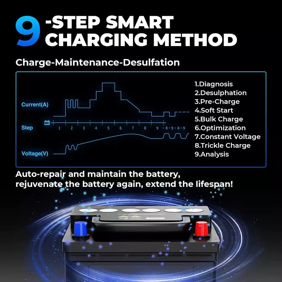 Chargeurs de batterie 12 V pour tracteurs, camions, SUV, camping-cars