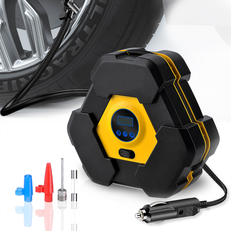 Automatic Tire Inflator with Emergency LED Flasher for Cars, Motorcycles, Bikes
