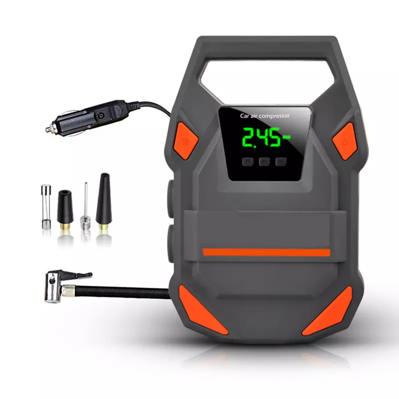 Portable DC 12V Auto Tire Inflator Air Compressor with LED Light