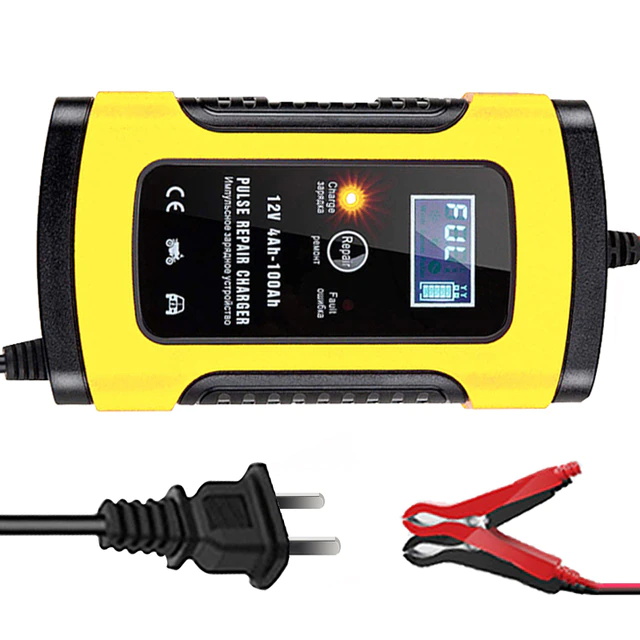 12v Battery Maintenance Charger With Intelligent Lcd Digital Display