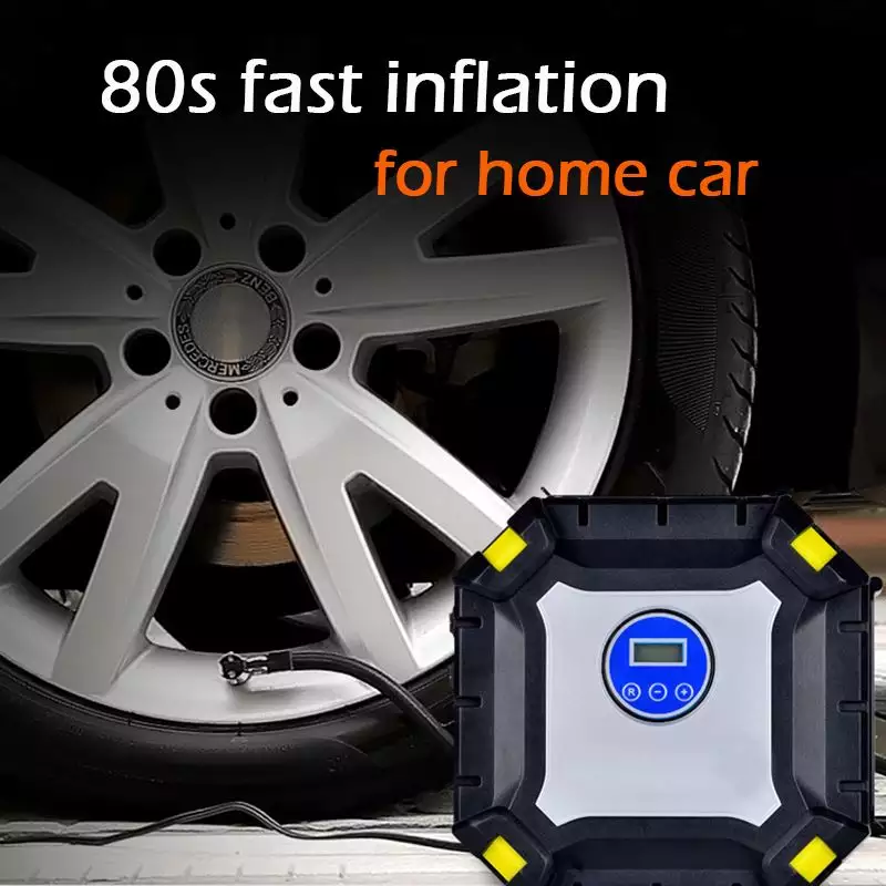 Digital Air Compressor for Car Auto Tire with LED Light DC 12V