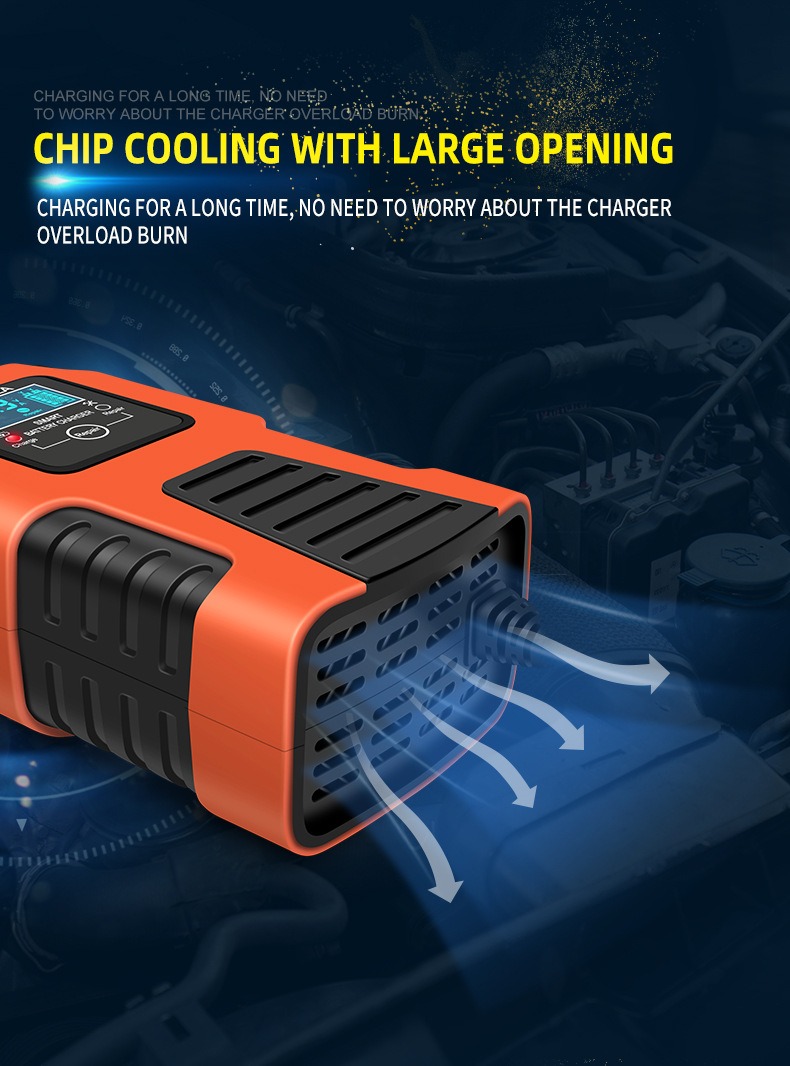 Manual Car Battery Charger With 3-stage Chargers