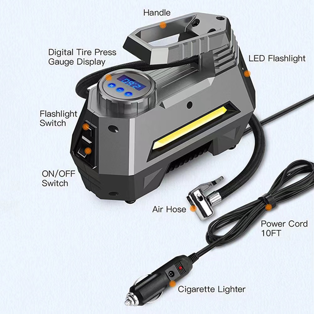 High Pressure 12volt Air Compressor Double Cylinder 150psi