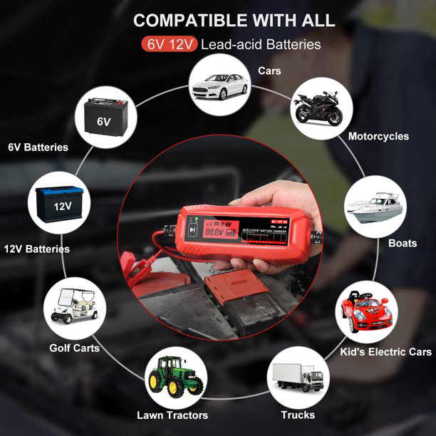 compatible with all 6v-12v lead-acid batteries