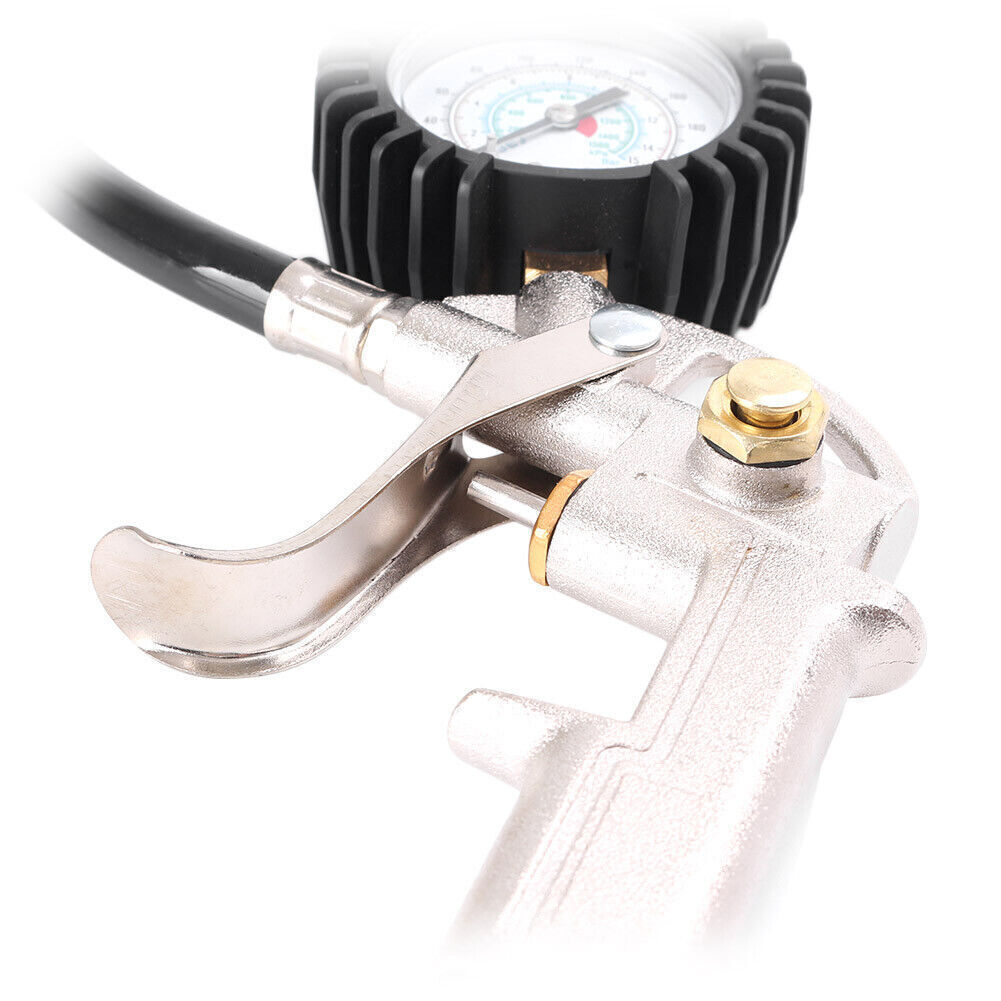 Air Compressor Tire Gun 220 PSI with Pressure Gauge and 1/4 NPT Threaded Fitting