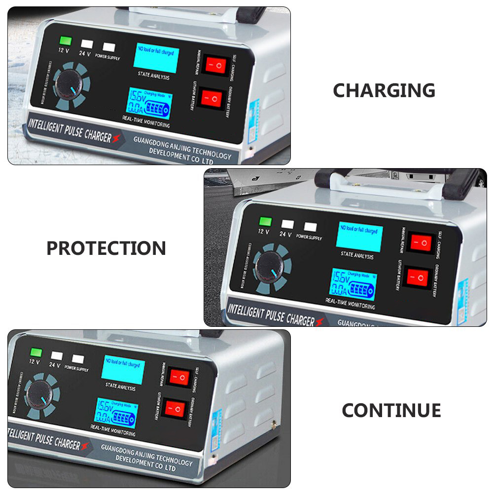 Manual and auto mode battery charger for car