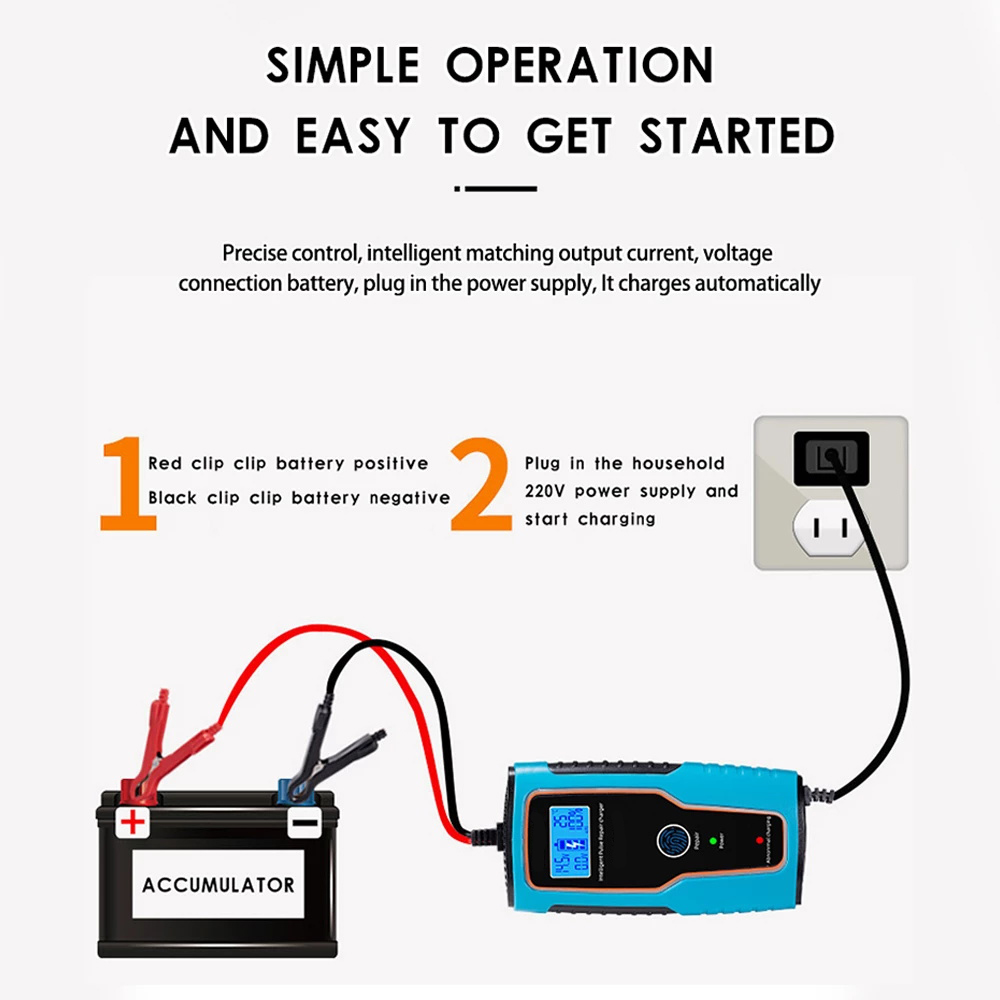 Overvoltage Protection 6v /12v/24v Best Car Battery Maintenance Charge