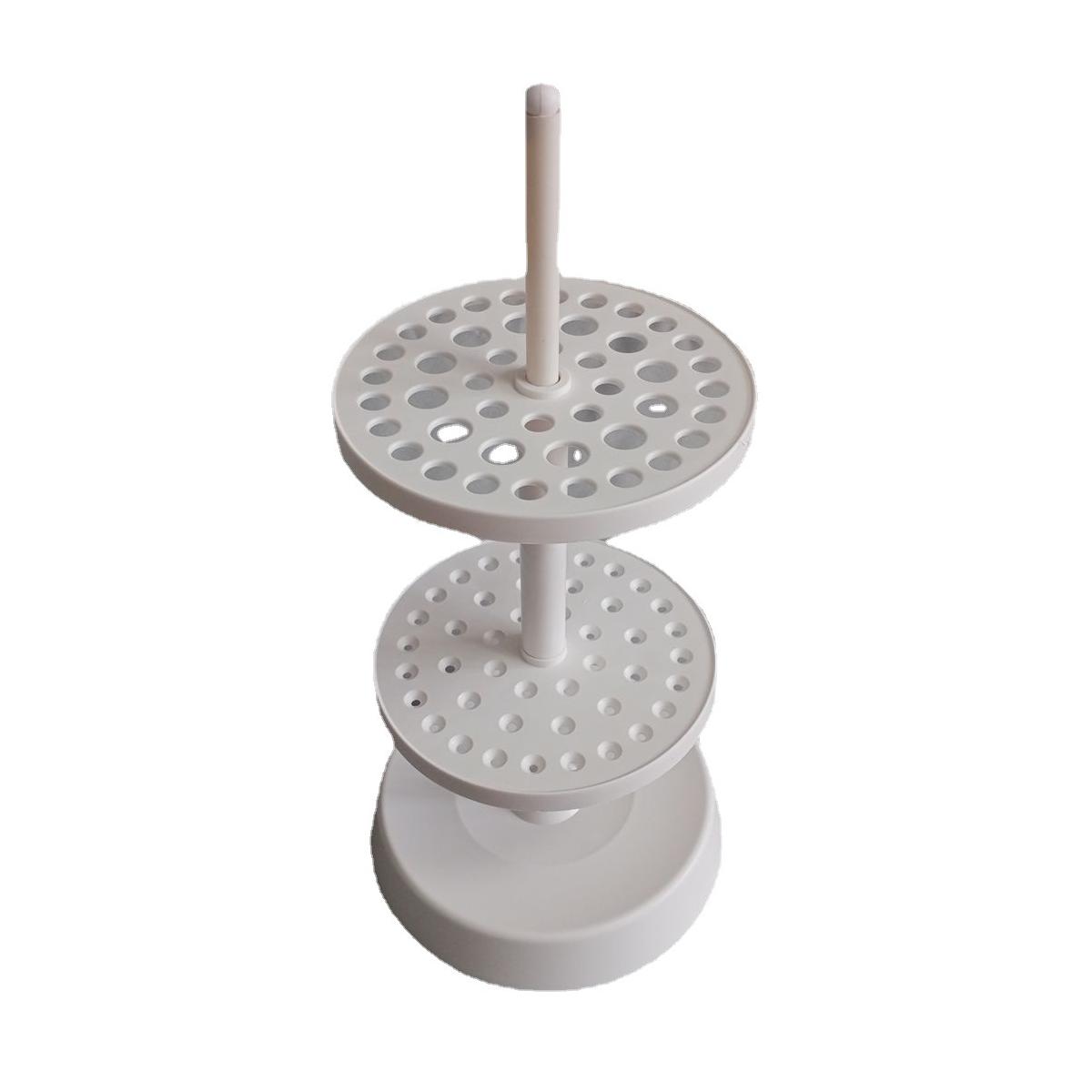 Plastic Pipette Holder Rotary Pipette Stand Lab Disc Stand 44 Holes Rotation Scale Pipette Holder