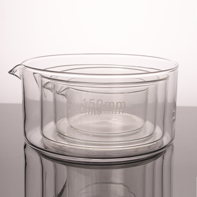 Laboratory Glass Crystallizing Dish Beaker Cup with Spout