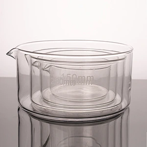 Laboratory Glass Crystallizing Dish Beaker Cup with Spout