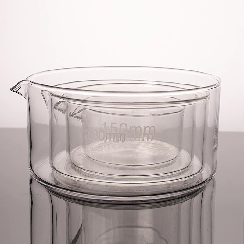 Laboratory Glass Crystallizing Dish Beaker Cup with Spout