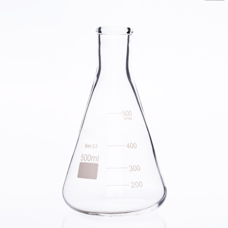 Erlenmeyer flask narrow neck with graduation Boro 3.3 glass