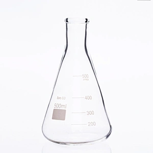 Erlenmeyer flask narrow neck with graduation Boro 3.3 glass