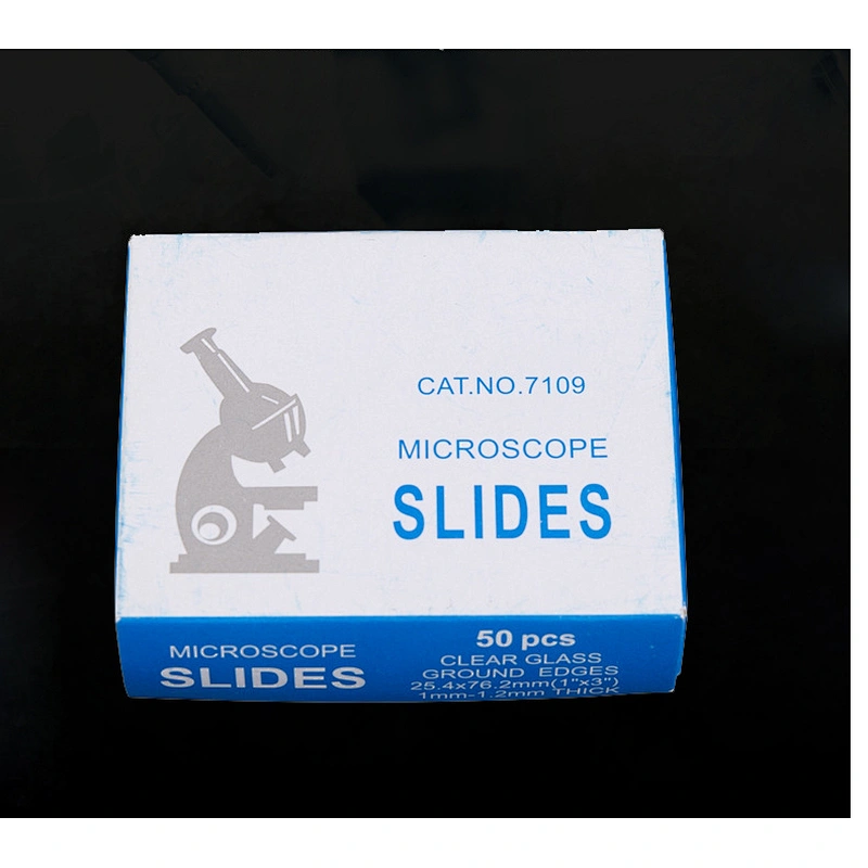 Laboratory Disposable Biology  Slide Glass Microscope Slide Single Colour Frosted End  Ground Edges