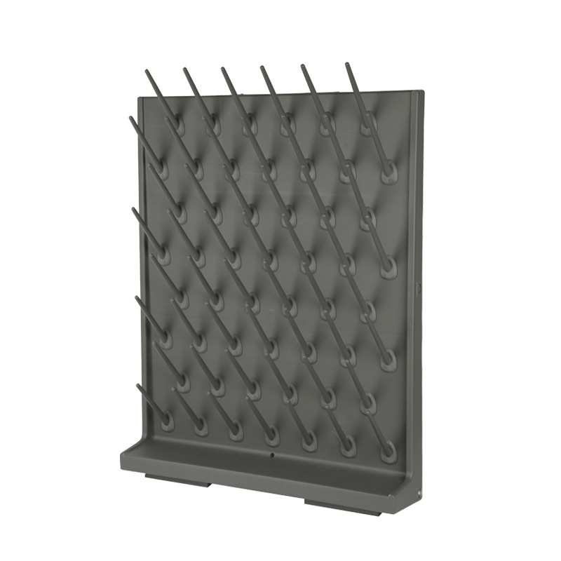 Test Tube Flask Drying Rack Wall Detachable PP 52 Pegs Draining Lab Equipment