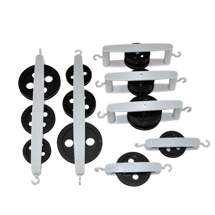 Pulley Set Mechanical Practical Pulley Block Iron Bracket Plastic Wheels Scroll Wheel Pulley Tackle-Block Pulley Block for Teaching