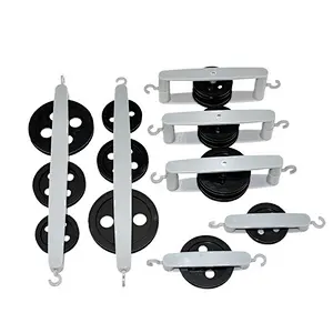 Pulley Set Mechanical Practical Pulley Block Iron Bracket Plastic Wheels Scroll Wheel Pulley Tackle-Block Pulley Block for Teaching